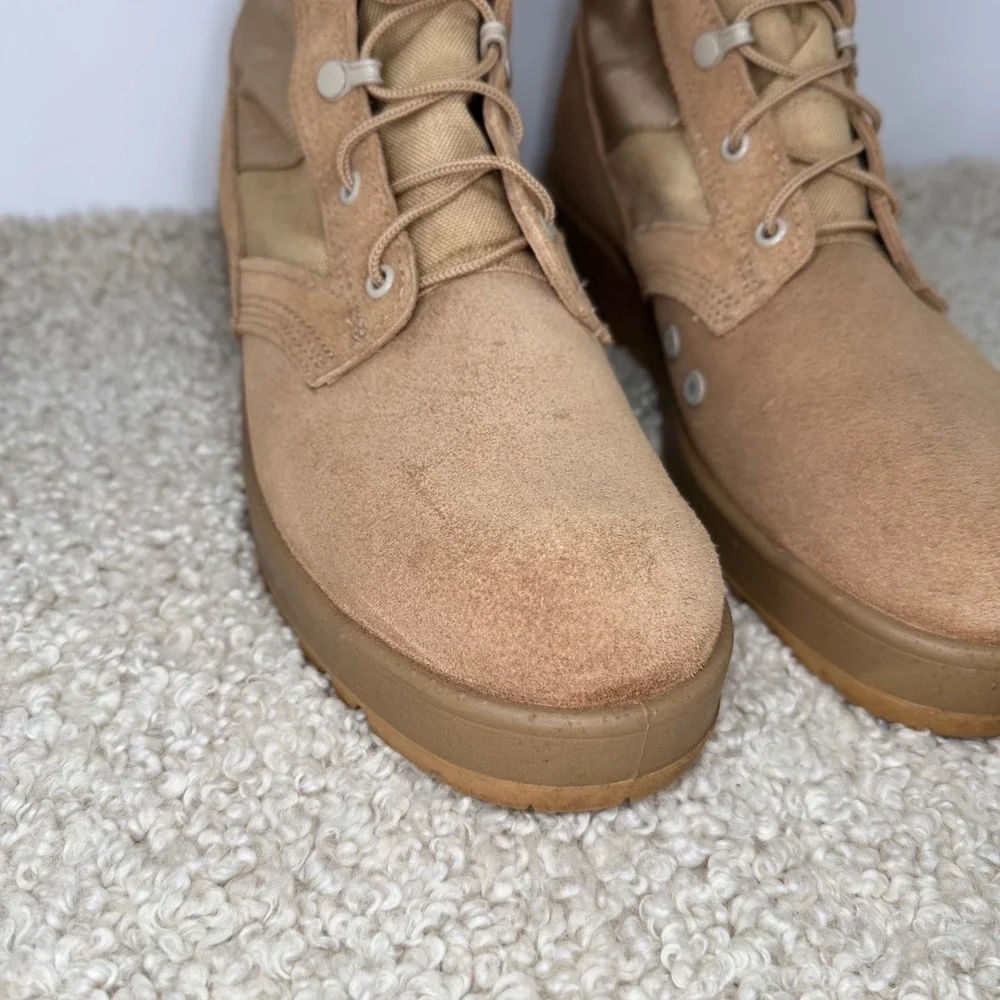 Army Hot Weather Military Combat Boots Coyote Tan Suede Tactical 10.5 R